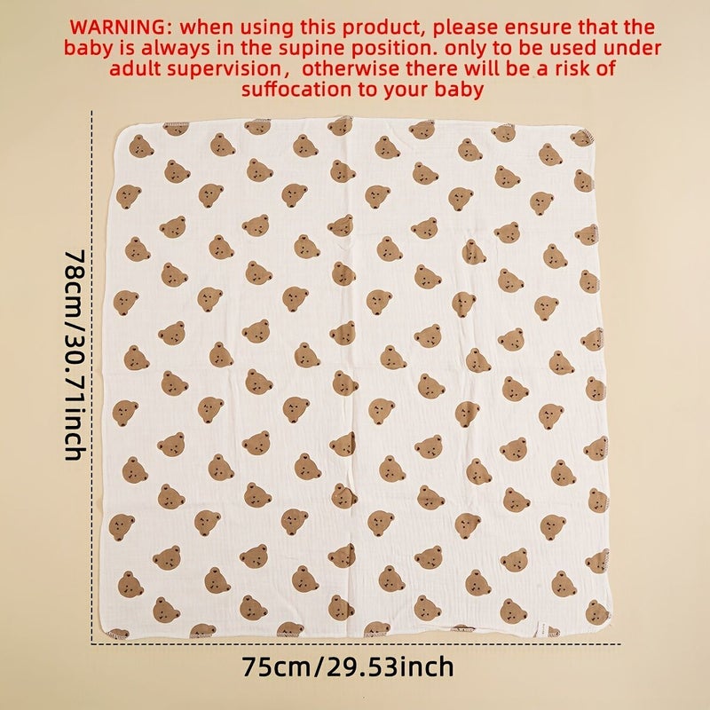 Lightweight Love Sun Protection Baby Towel Double Layer Crepe Fabric Mosquito Repellent Cover - Image 5