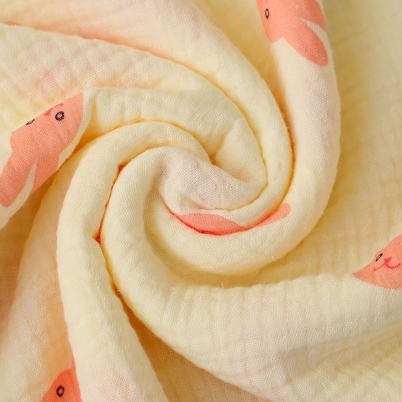 Lightweight Love Sun Protection Baby Towel Double Layer Crepe Fabric Mosquito Repellent Cover - Image 3