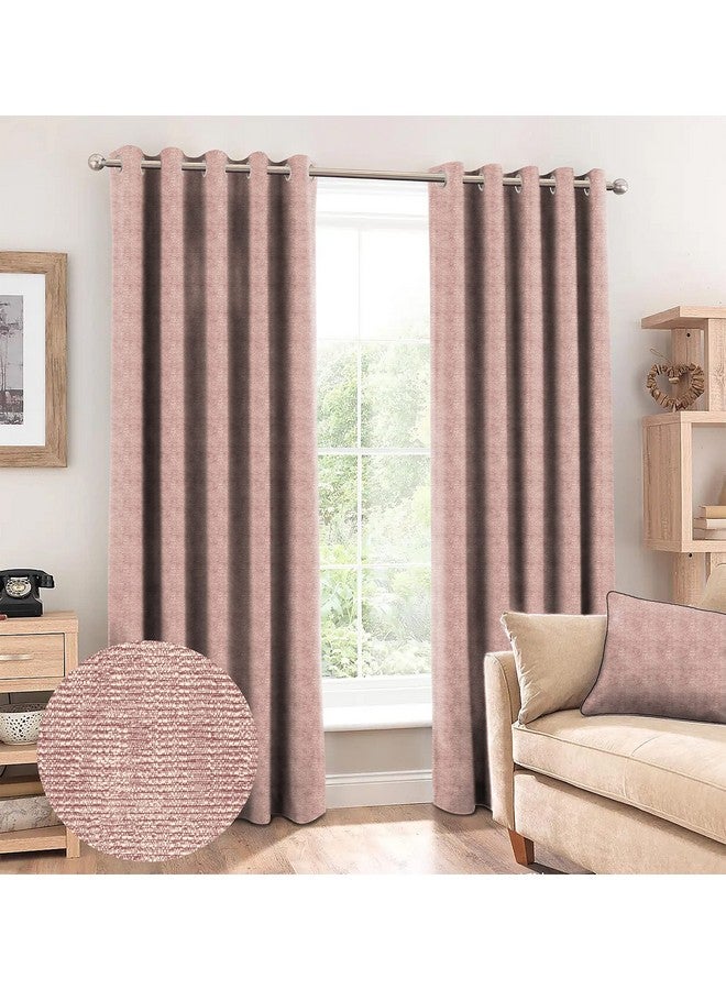 كاسابلو ستائر معتمة من كازابليو سلوبي، قطعتان من البوليستر (فولاذ)، مع رباط خلفي، مناسبة لغرفة النوم وغرفة المعيشة (لون وردي فاتح، 7 أقدام × 4.2 قدم) - Image 1