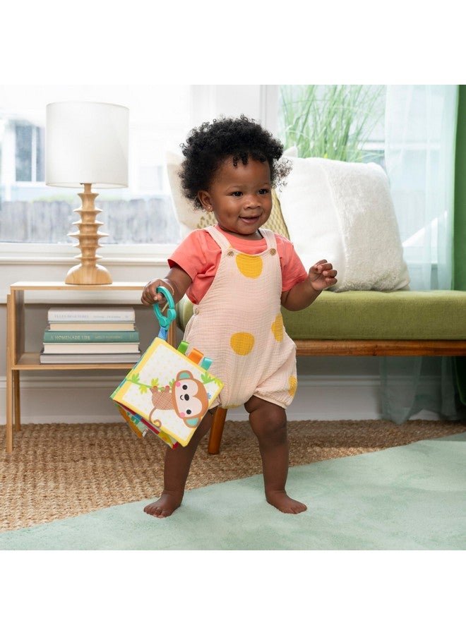 Bright Starts Safari Buddies Soft Book, Crinkle Plush Pages with Lion, Monkey, Elephant & More, Baby's First Book, Unisex, Ages 0+ - Image 2