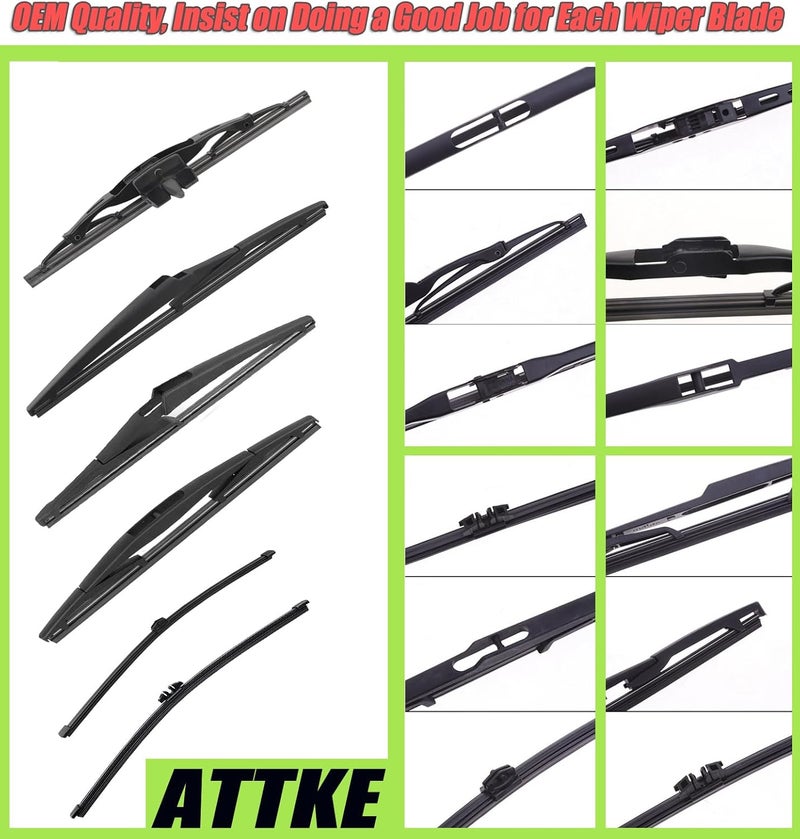 ATTKE Rear Wiper Blade for Toyota Highlander 2019-2001,Toyota RAV4 2012-2001 OEM Genuine Style (12" Rear Wiper Blade) - Image 3