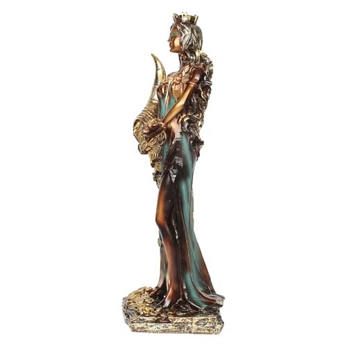 ARTVARKO Fortuna Roman Goddess of Good Luck Fortune Tykhe Statue 11 Inch (Brown) - Image 3