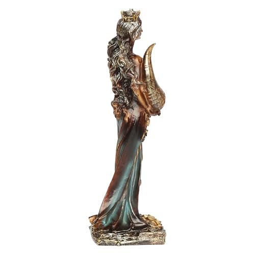 ARTVARKO Fortuna Roman Goddess of Good Luck Fortune Tykhe Statue 11 Inch (Brown) - Image 5