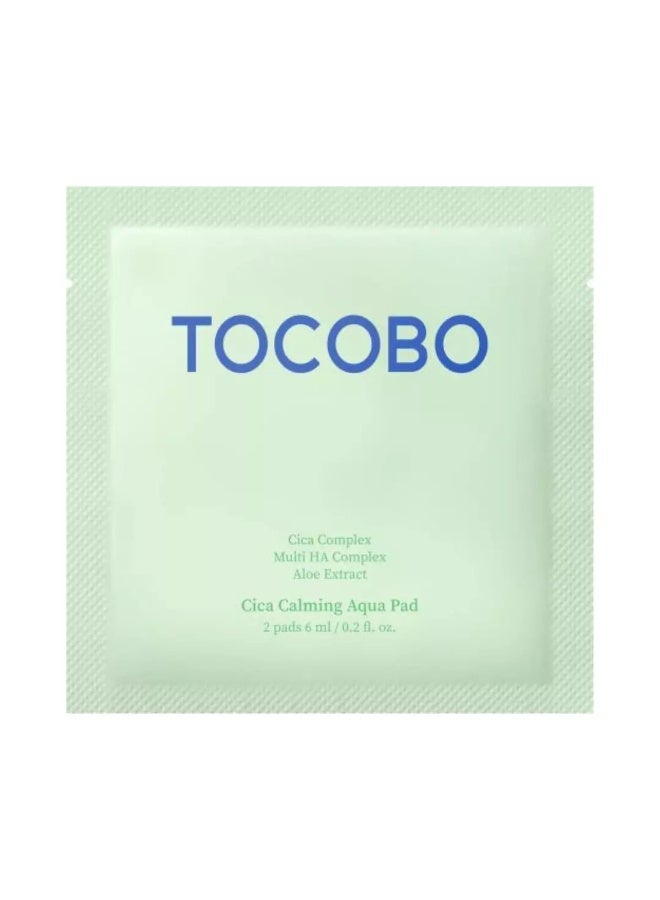 Tocobo Cica Calming Aqua Pad  – Soothing Toner Pads with Cica & Hyaluronic Acid - 2 Pads 6ml - Image 1