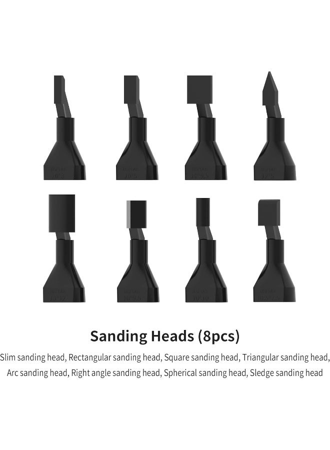ANSAI Reciprocating Sander, USB Quick Charging Sanding Pen With 8pcs Sanding Head, Self-Adhesive Sandpaper Pre-cut mesh 134pcs  - Image 4