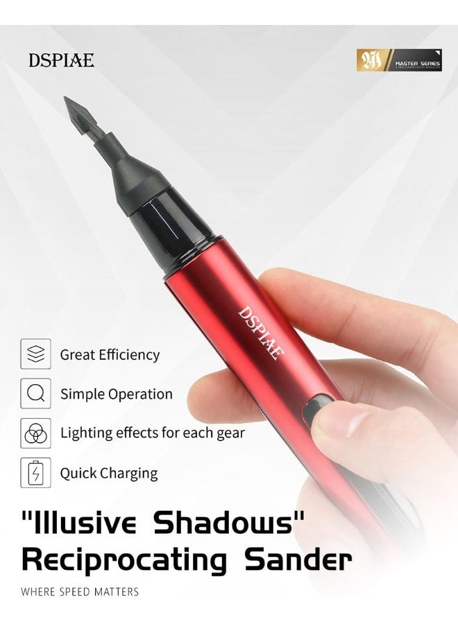 ANSAI Reciprocating Sander, USB Quick Charging Sanding Pen With 8pcs Sanding Head, Self-Adhesive Sandpaper Pre-cut mesh 134pcs  - Image 2
