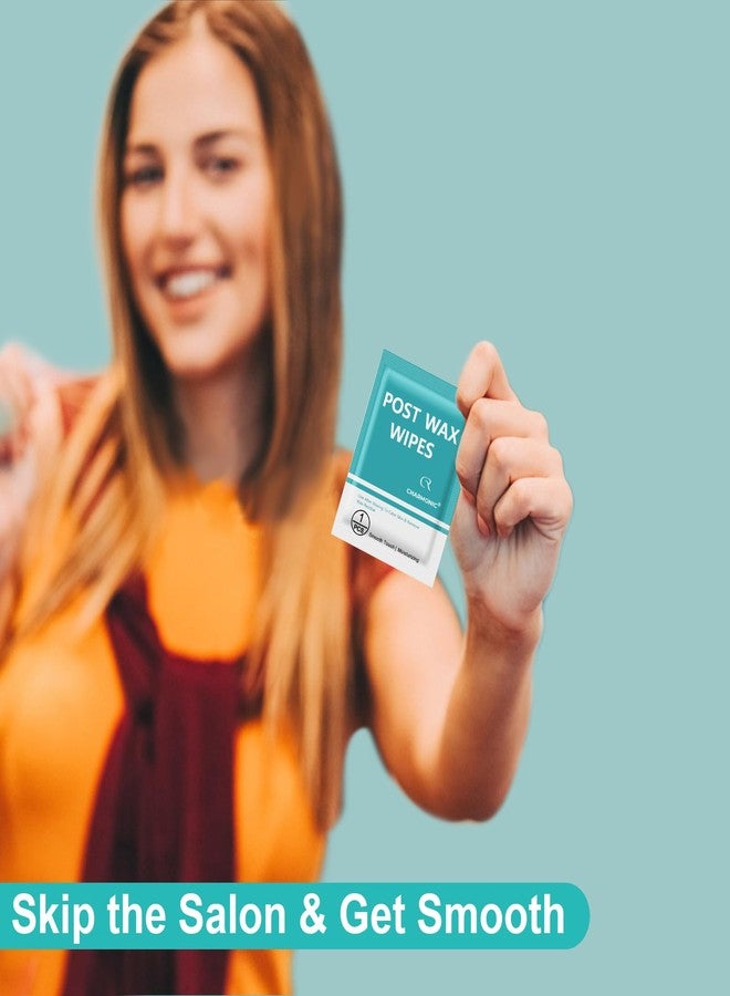 Charmonic 100 Pcs Post Wax Oil Wipes, Wax Remover for Skin Cleanser, After Wax Care Reduces Redness, Removes Residue, Body & Facial Post Waxing Treatment, Post Wax Care Refill Pack for All Hair Removal Products - Image 5