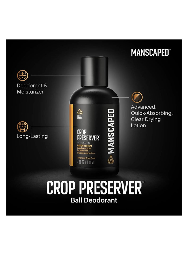 manscaped MANSCAPED The Crop Preserver®, Men's Ball Deodorant, Male Care Hygiene Moisturizer, Anti-Chafing Groin Protection with Cooling Aloe Vera, 4oz  - Image 2