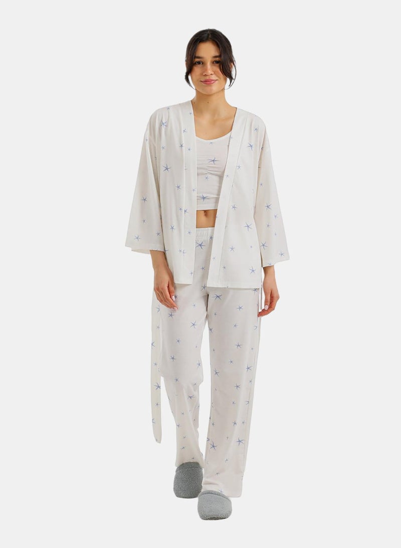 Carina 3-Piece Star Print Pajama Set - Image 1