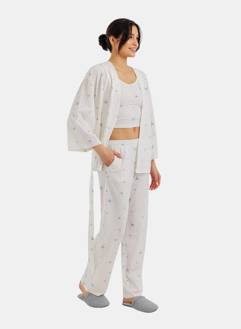 Carina 3-Piece Star Print Pajama Set - Image 3