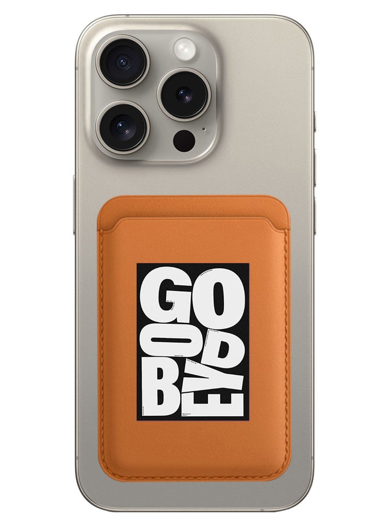 Theodor Magnetic Wallet, Compatible with MagSafe Wallet, for iPhone Wallet, for iPhone 16/15/14/13/12 Series, Not for iPhone 13/12 mini, 3 Card Holder, Vegan Leather, Brown - Goodbye - Image 1