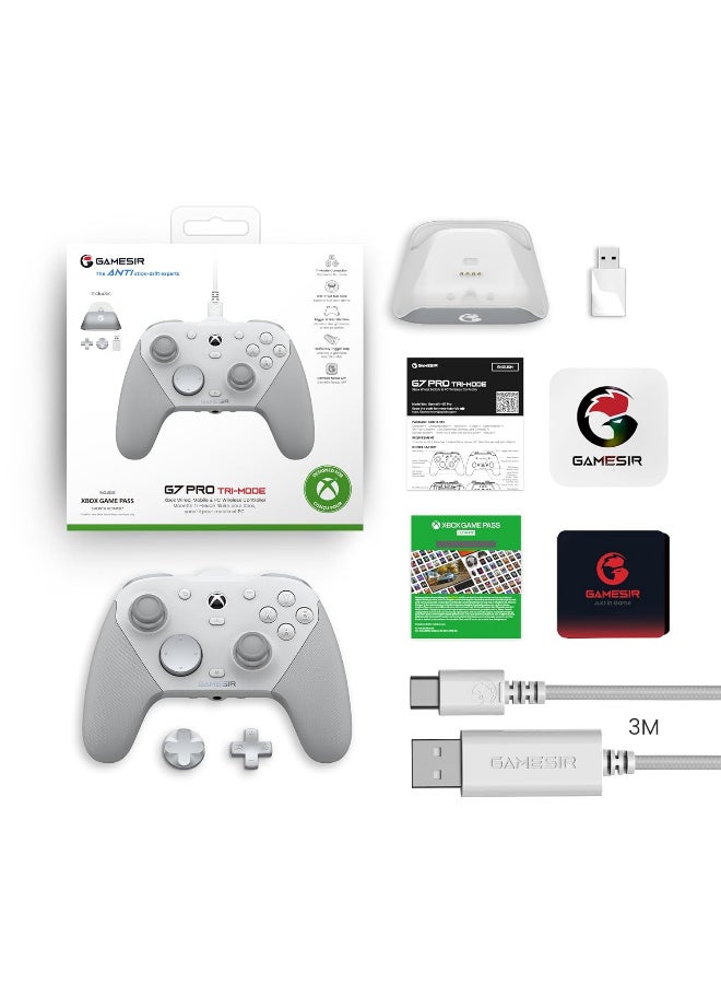 جايم GameSir G7 Pro Wired Controller for Xbox Series X|S, Xbox One, Wireless Gamepad for PC&Android with TMR Sticks, Hall Effect Analog Triggers, 1000Hz Polling Rate - White - Image 4