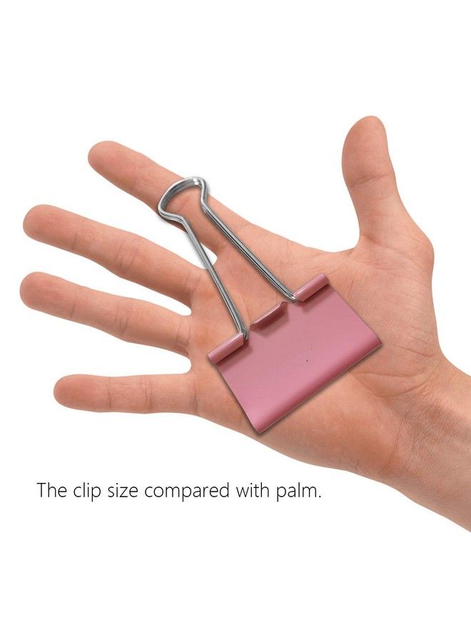 nctinystore Large Binder Clips Pink Color 2" 2 Inches 50 Mm A Little Bit Scratch Jumbo (Huge) Paper Clips (6 Pcs Pink) - Image 4