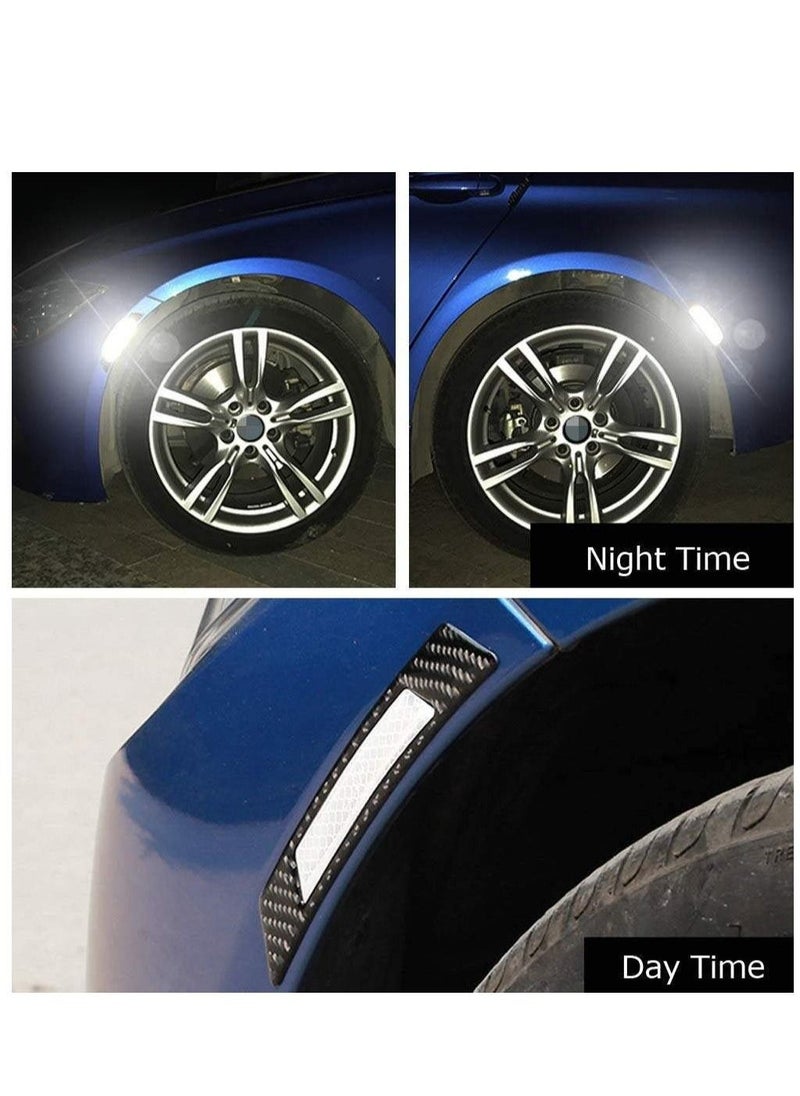 12 Pcs Car Reflective Side Marker Stickers Automotive Exterior Accessories Door Reflector Guard for Car SUV Pickup Truck Wheel Well Arch or Side Bumper Fenders - Image 2