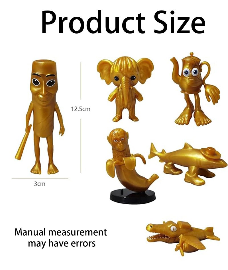 BdelrinQue 6pcs Golden Italian Brainrot Toys, Brainrot Toys Set for Collectors and Gift Giving, Tung Tung Tung Sahur Toy Elegant Desktop Decor Inspired by Ancient Legends - Image 2