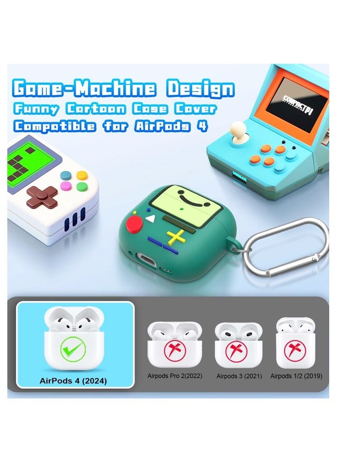 Cute Cover for AirPods 4 Case,Cartoon Cute AirPods 4 Case Game Console Design Silicone Protection Cool Case with Keychain - Image 2
