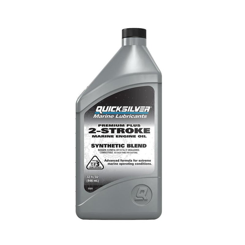 Quicksilver Premium Plus 2Stroke Synthetic Blend Marine Engine Oil 32oz