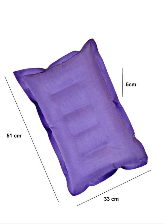 RAV Soft Cotton Travelling Air Pillow with Pump, Compact and Lightweight Pillow, Easy to Carry, Neck Support headrest Pillow During Travelling in Bus, Train,Flight. (Pack of 1) Multicolor - Image 4