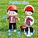 OUOZZZ 126 Soft Baby Doll Toys for 1 Year Old Boy Gifts Birthday Gifts for 1 Year Old Boy Plush Toys Gift for Toddler Kids Red Hat - Image 4