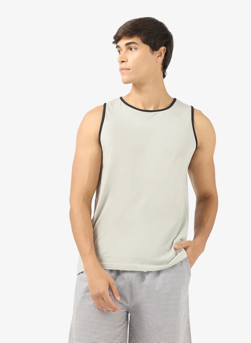 Seventy Five  Nightwear Sleeveless T-Shirt & Shorts Set for Men | Best Price UAE