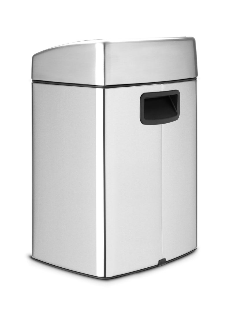 brabantia BRABANTIA  Touch Bin, 10 litre, Rectangular, Plastic Inner Bucket - Matt Steel Fingerprint Proof  - Image 2