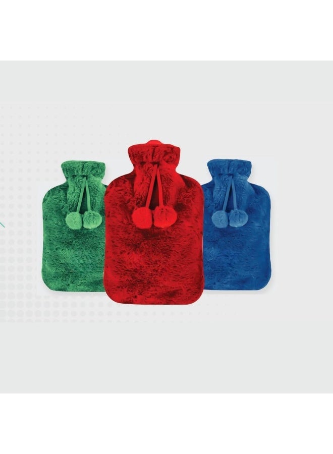 كيس ماء ساخن Aqua Bag مع غطاء ناعم 2 لتر لتخفيف الألم والراحة - Image 2