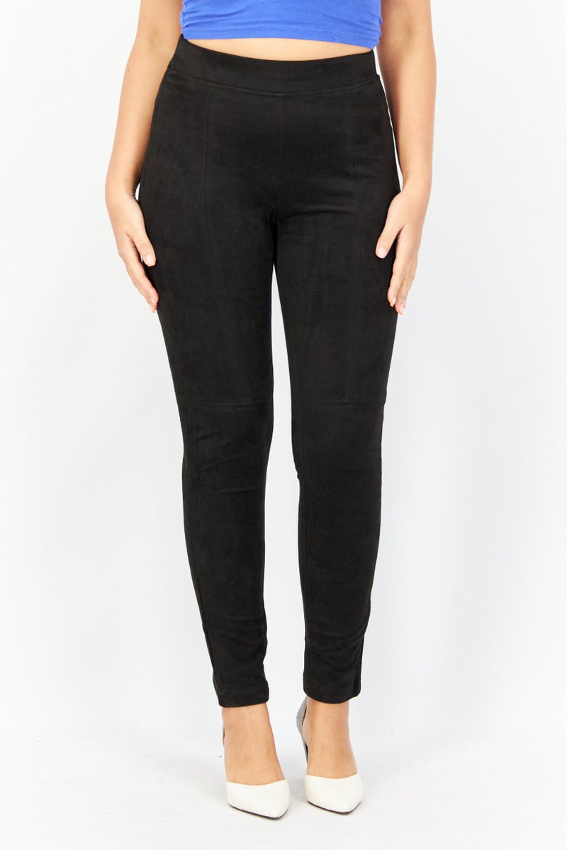 ESPRIT Women Regular Fit Solid Pants, Black - Image 1