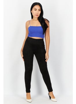ESPRIT Women Regular Fit Solid Pants, Black  - Image 3