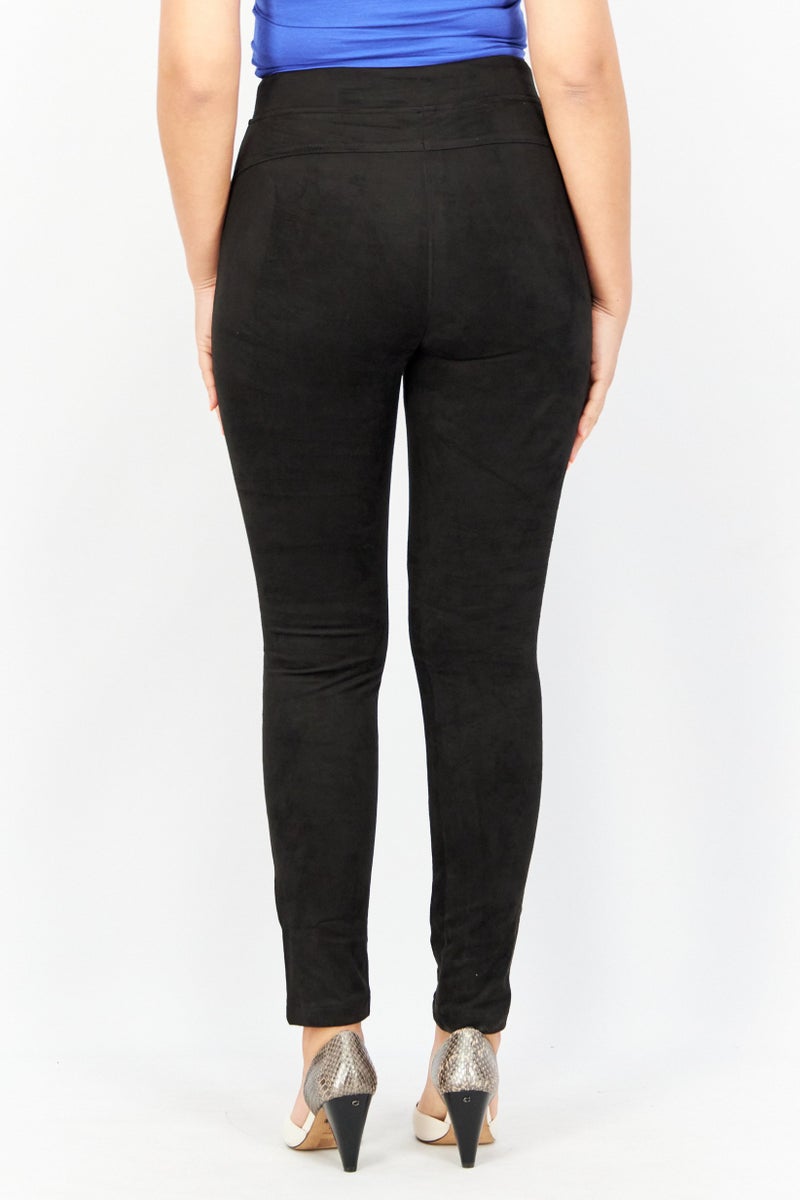 ESPRIT Women Regular Fit Solid Pants, Black - Image 2
