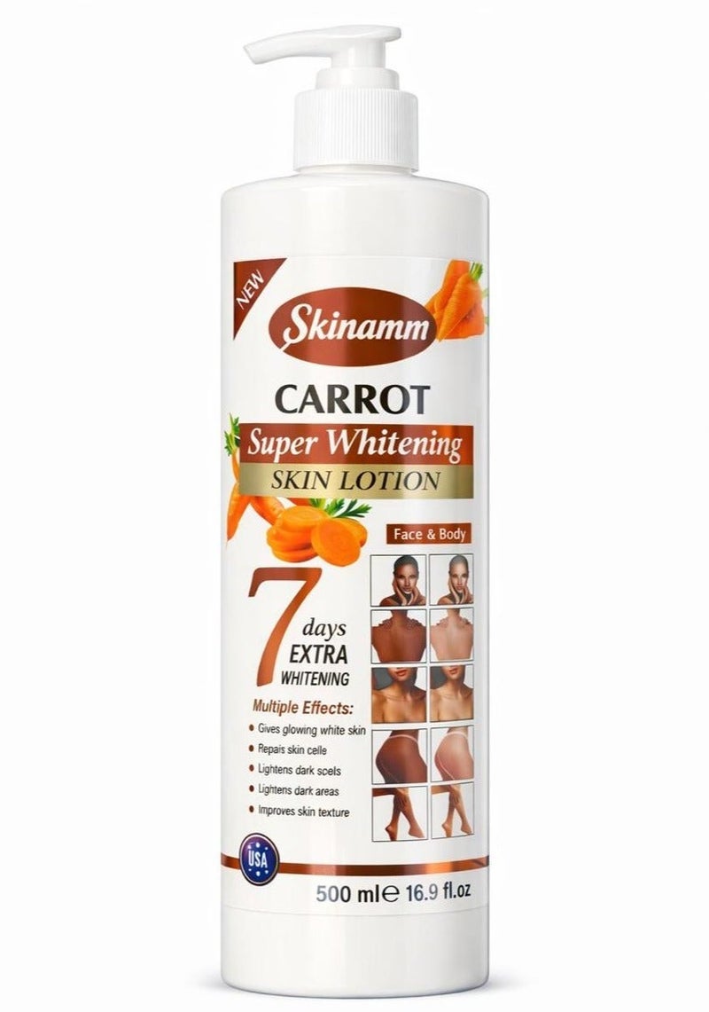 Skinamm لوسيون تفتيح البشرة الفائق من البابايا للوجه والجسم 500 مل وحزمة لوسيون تفتيح البشرة الفائق من الجزر للوجه والجسم 500 مل - Image 3