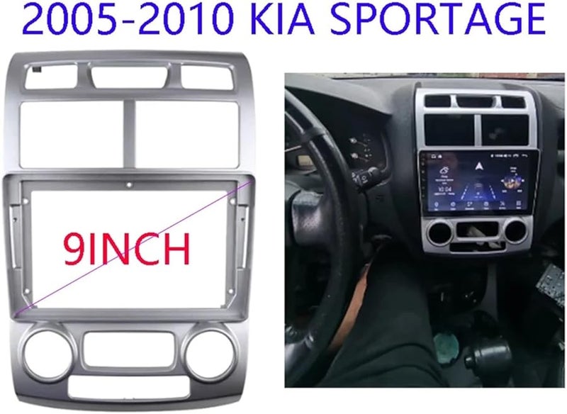 Car Radio Frame Panel For Kia Sportage 2005 2010 Android Player Adapter Bezel - Image 3