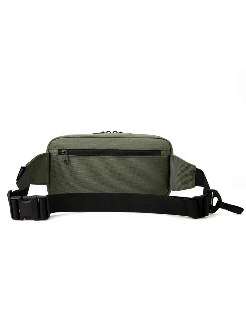 هايك Hike 11-inch Waist Bag Anti-Theft Water Resistant Shock Proof Business Leisure Crossbody Chest Bag for Men and Women, HK2121-Green