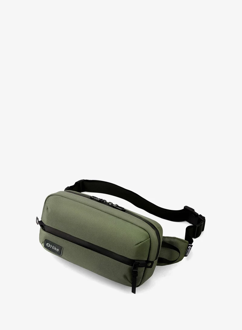 Hike Green Waist Bag Anti-Theft Water Resistant Shock Proof Business Leisure Crossbody Chest Bag for Men and Women, HK2121, Green  | Best Price UAE