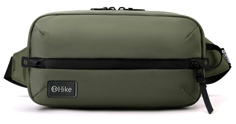 HIKE Waist Bag Anti-Theft Water Resistant Shock Proof Business Leisure Crossbody Chest Bag for Men and Women, HK2121, Green - Image 1