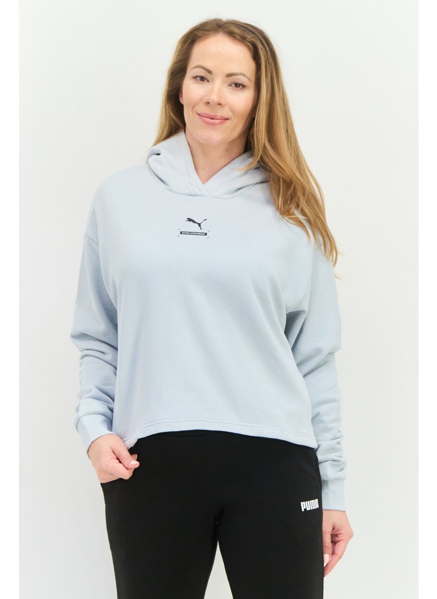 PUMA Women Sportswear Fit Long Sleeves Outdoor Sweatshirt, Light Grey  - Image 1