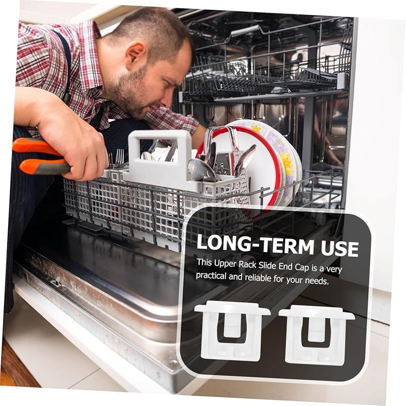 حزمة من 5 قطع لملقط إيقاف انزلاق الرف العلوي لغسالة الصحون - قطع غيار بديلة سهلة التركيب - Image 4