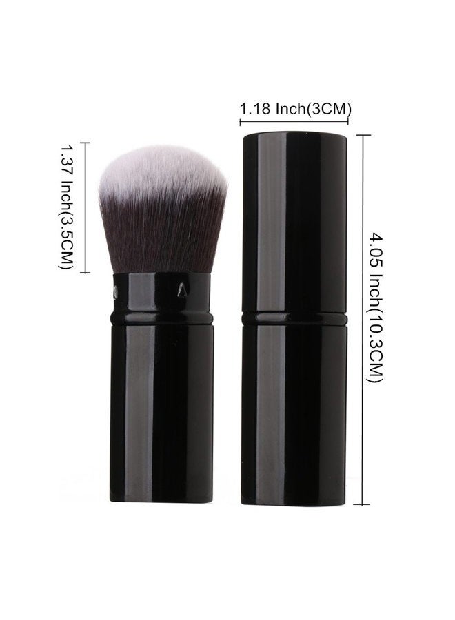 Sinide Retractable Makeup Blush Brushes, Professional Kabuki Brush Set - Best Foundation Brush Travel Kit for Mineral Powder,Contouring, Cream or Liquid Cosmetics - Image 2