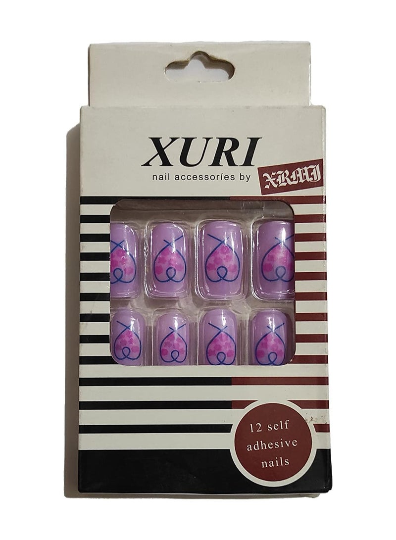 اظافر صناعية عدد 12 قطع