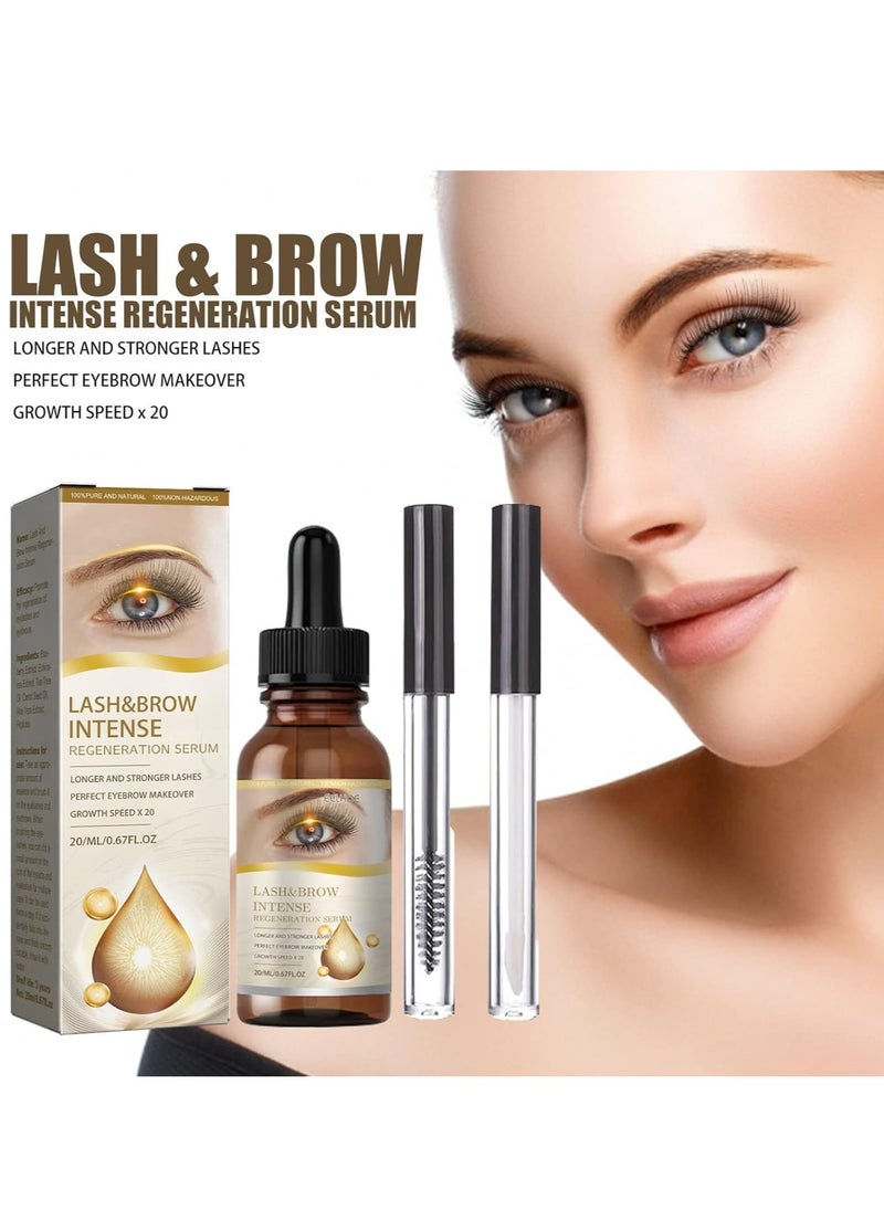 EELHOE - Eyelashes Enhancer Liquid, Organic Castor Oil with Brush, Advanced Formula for Longer Fuller Thicker Eyelashes and Eyebrows, Perfect for Natural Growth Boost, 20ML - Image 1