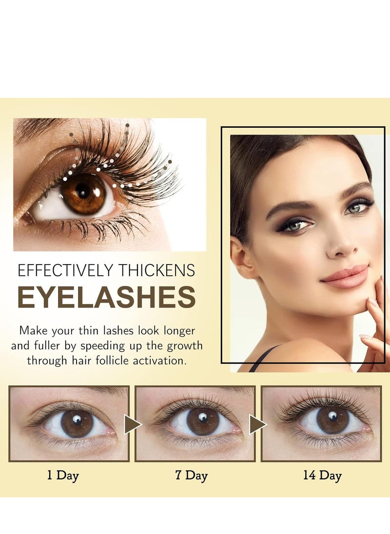 EELHOE - Eyelashes Enhancer Liquid, Organic Castor Oil with Brush, Advanced Formula for Longer Fuller Thicker Eyelashes and Eyebrows, Perfect for Natural Growth Boost, 20ML - Image 1
