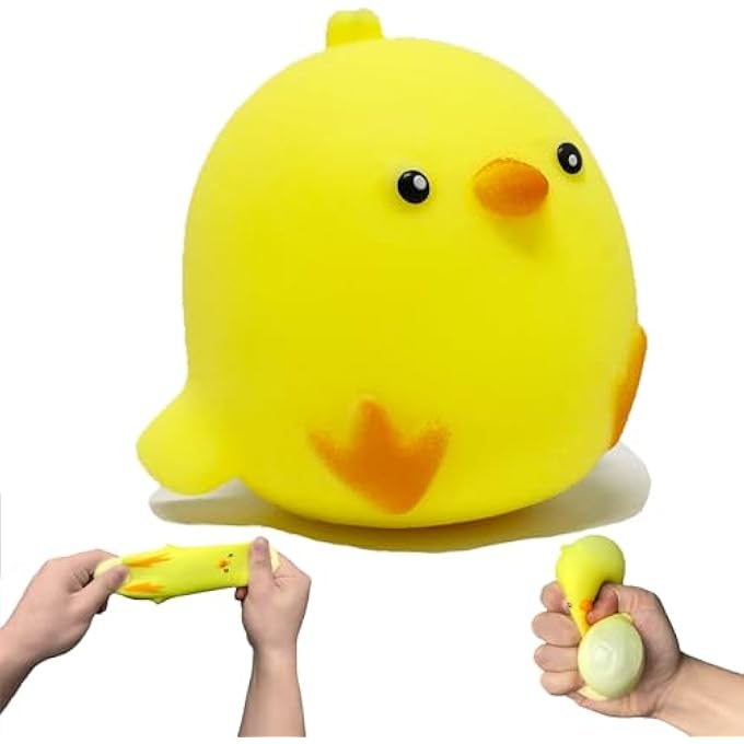 AiSiXin Chicken Stress Balls Squishy Toys for Kids Party Favors, Dough Ball, Squeeze Toys for Adults, Funny Cute Farm Animals Stress Ball Sensory Toys for Autism - Image 1
