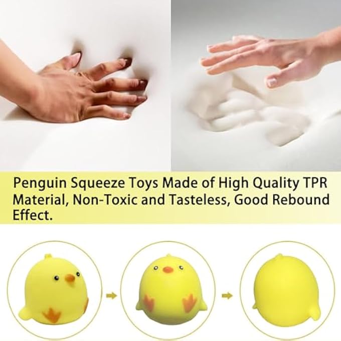 AiSiXin Chicken Stress Balls Squishy Toys for Kids Party Favors, Dough Ball, Squeeze Toys for Adults, Funny Cute Farm Animals Stress Ball Sensory Toys for Autism - Image 4