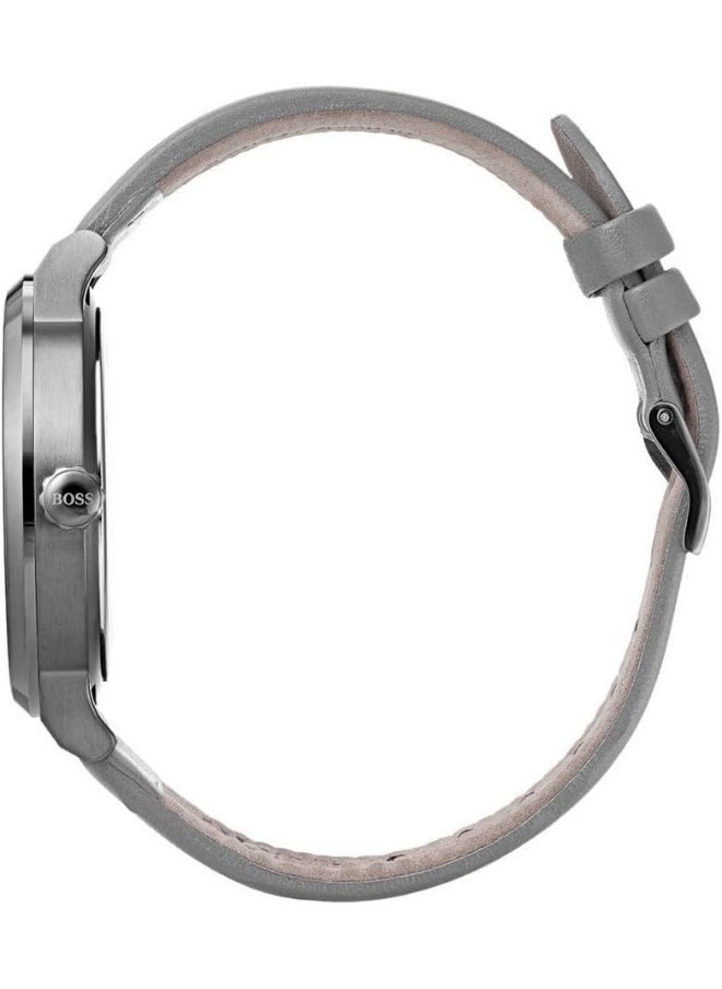 HUGO BOSS Men's Leather Wrist Watch 1513595  - Image 3