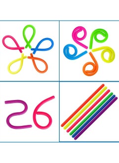 NQOOH Stretchable Monkey Noodles Sensory Fidget Toys Stress Relief and Relaxation for Kids 6 Pieces Set  - Image 2