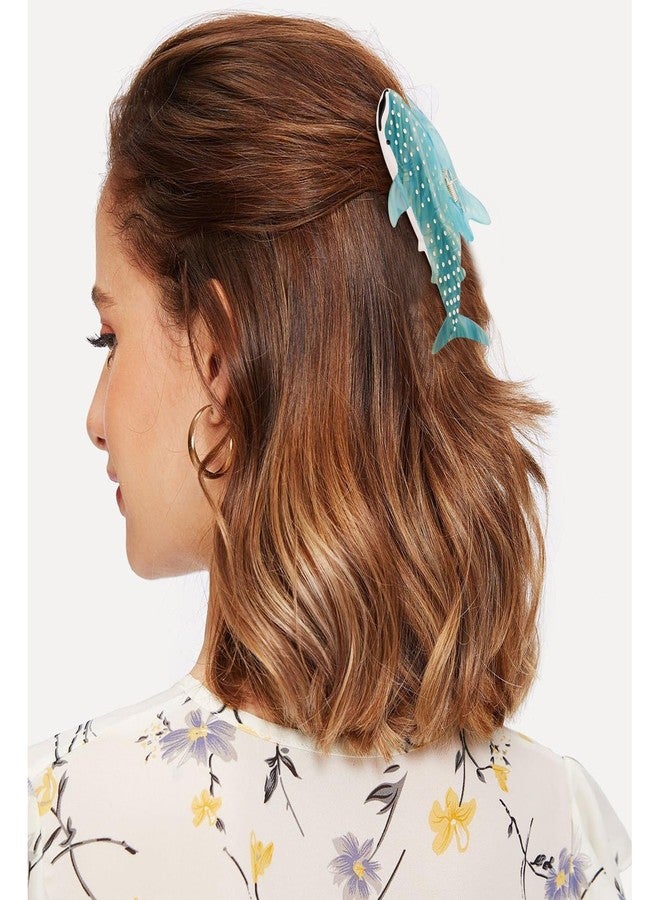 Hapdoo Whale Shark Hair Clips, Cute Ocean Sea Animal Hair Claw Clip for Women Girls, Acetate Nautical Marine Hair Accessories Gift - Image 2