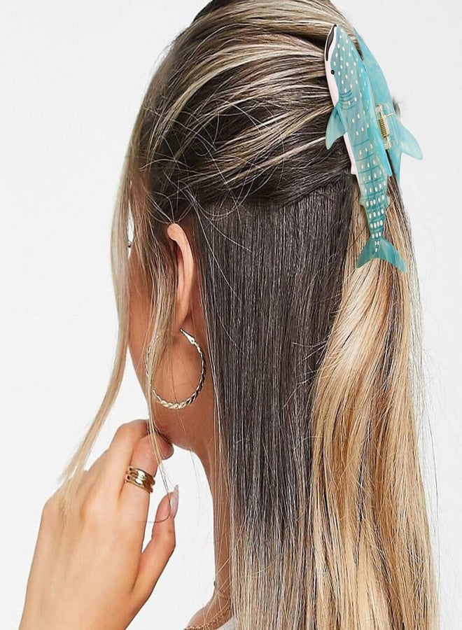 Hapdoo Whale Shark Hair Clips, Cute Ocean Sea Animal Hair Claw Clip for Women Girls, Acetate Nautical Marine Hair Accessories Gift - Image 4