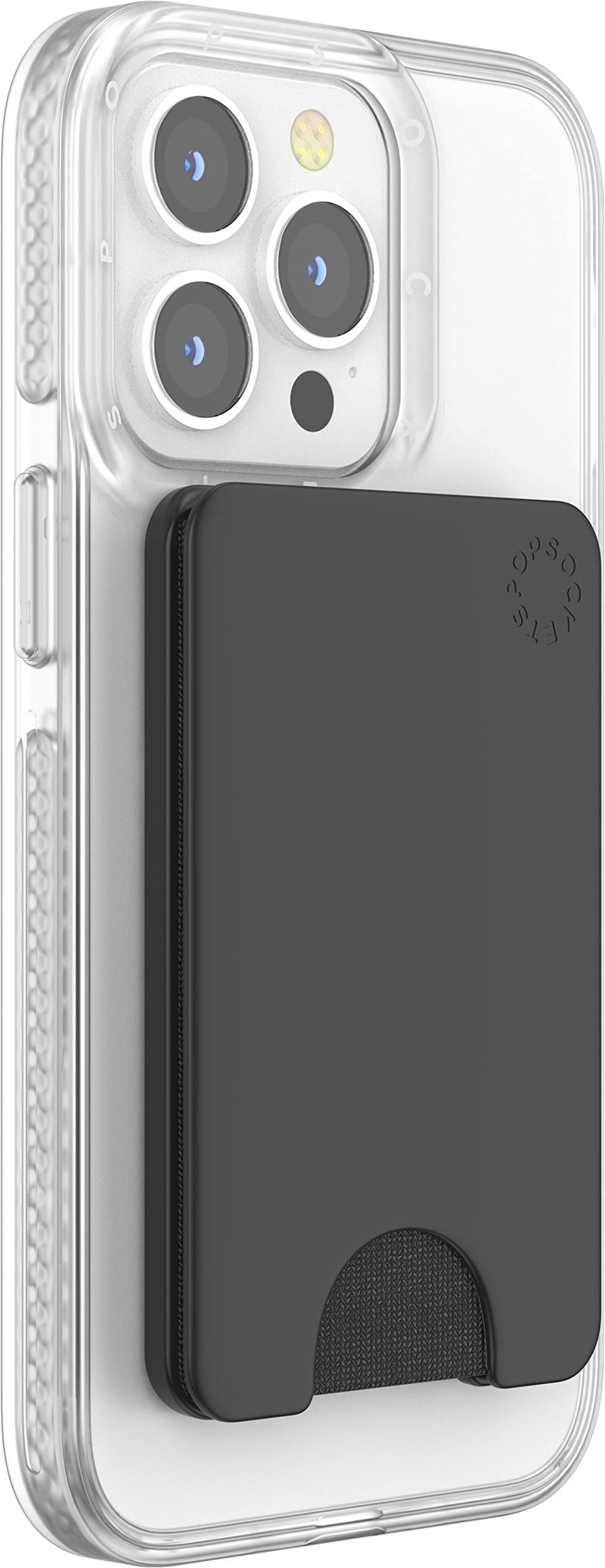 PopSockets Minimalist Slim Phone Wallet with MagSafe Adapter Ring, Phone Card Holder, Wireless Charging Compatible, Wallet Without Grip Compatible with MagSafe- Black - Image 2