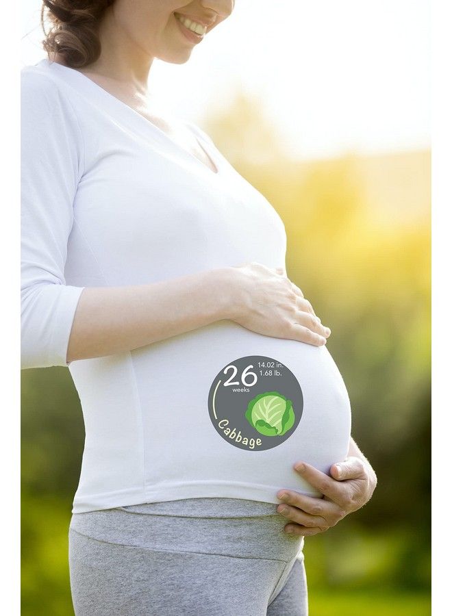 Bebon Bump Stickers 40 Weekly Pregnancy Tracking Stickers Week 5 To 40 + 4 Bonus Stickers Pregnancy Photo Prop Fruit 3.93 Inch  - Image 4