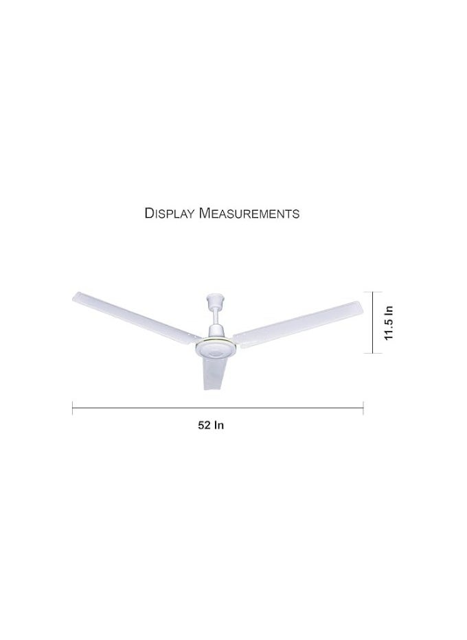 Shard Indoor Ceiling Fan - 52 Inch Three-Blade Indoor Ceiling Fan Brushed Nickel with Brushed Nickel Steel Blades, Silver  - Image 2