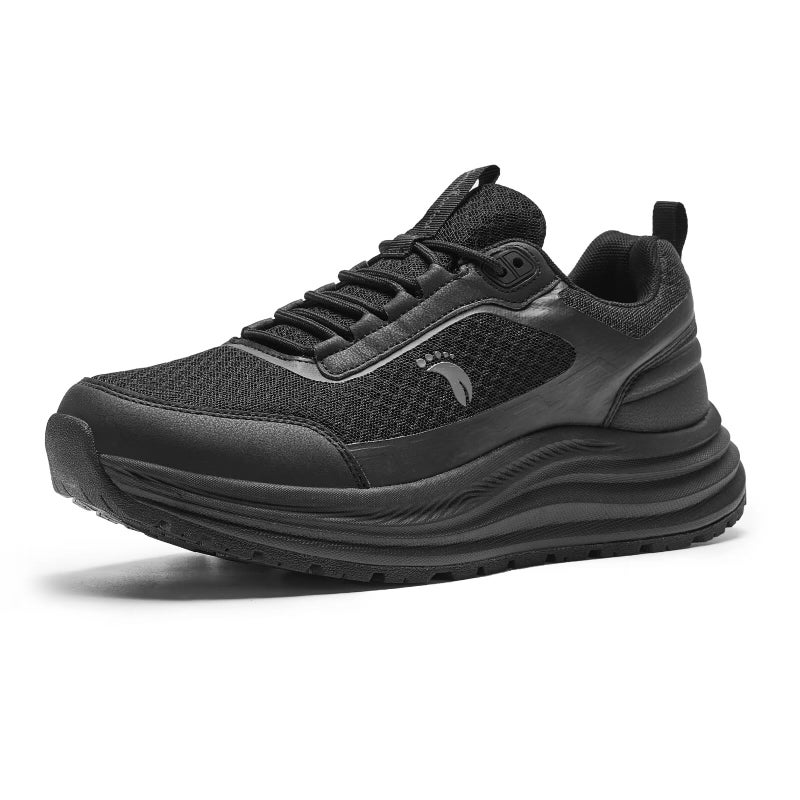 OrthoComfoot Men's Orthopedic Waterproof Running Shoes: Comfortable Plantar Fasciitis Orthotic Arch Support Bunions Recovery Trail Sneakers, Gym Athletic Fit Stylish Standing Walking Shoes Black Size 11 - Image 1